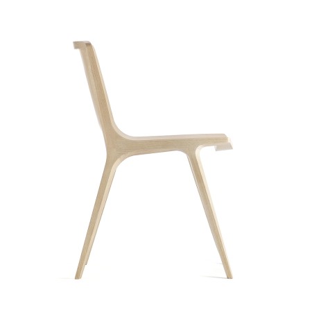 Chaise en bois de chêne naturel clair design SEAME