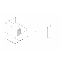 Joue de finition gauche L. 18,2 x P. 2,8 x H. 35cm