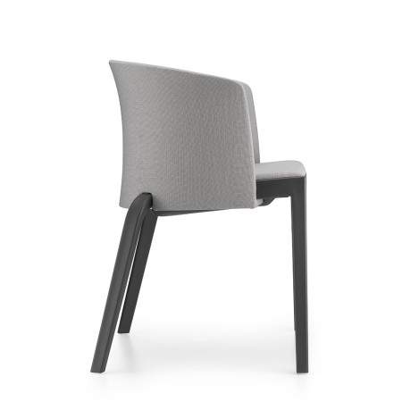 Chaise épurée moderne design avec assise et dossier en tissu - modèle BI