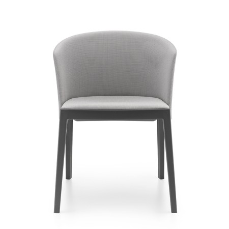 Chaise BI moderne avec assise et dossier en tissu - ambiance contemporaine