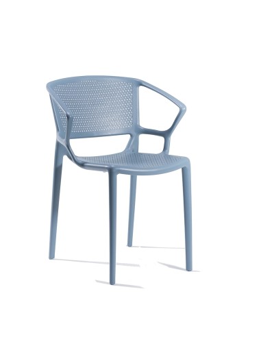 Chaise d'extérieur en plastique bleu - terrasse modern Fiorellina