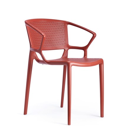 Chaise en plastique rouge ajouré - modèle Fiorellina 