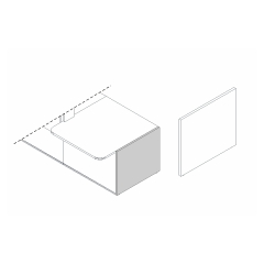 Pied bas gauche L. 82 x P. 2,8 x H. 74cm