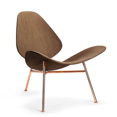 Chaise design en bois contreplaqué avec grande assise KRAM