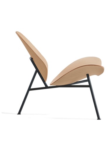 Chaise en bois de chêne naturel clair - poursalle d'attente et repos - moderne et stylé KRAM