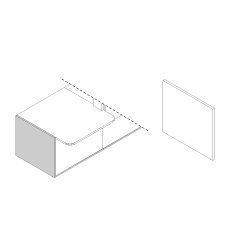 Pied bas droite L. 82 x P. 2,8 x H. 74cm