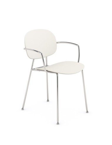 Tondina Pop – Chaise avec accoudoirs, parfaite pour les espaces de travail, détente ou accueil