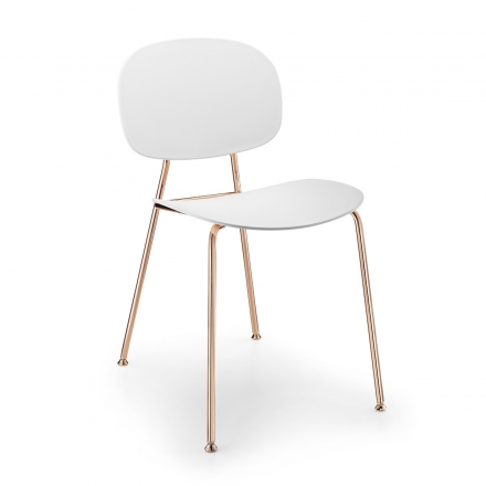 Chaise design avec pieds cuivre - Tondina - Infiniti Design