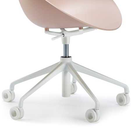 	Chaise design rotative pour bureau – Cookie confortable en rose 