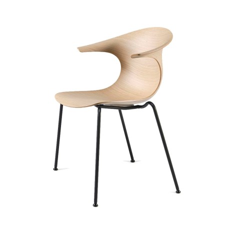 Chaise coque bois design courbé et de biais - Loop 3D Wood 