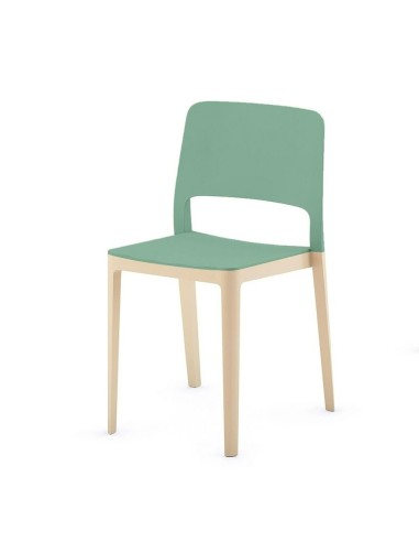 Chaise design vert de biais - Settesusette