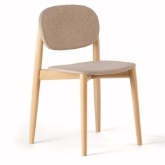 Chaise Harmo en bois avec assise tissu