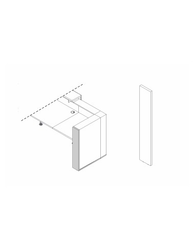 Pied droite haut L. 18,2 x P. 2,8 x H. 109cm