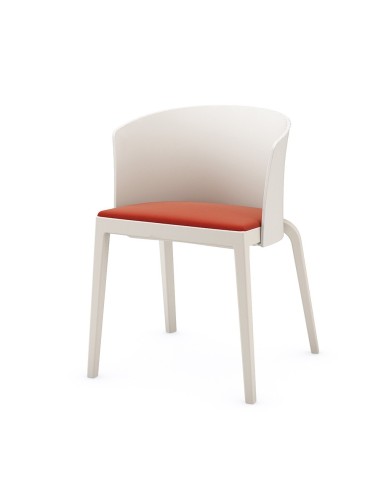 Chaise moderne et professionnel avec assise confortable en tissue - coloris orange 