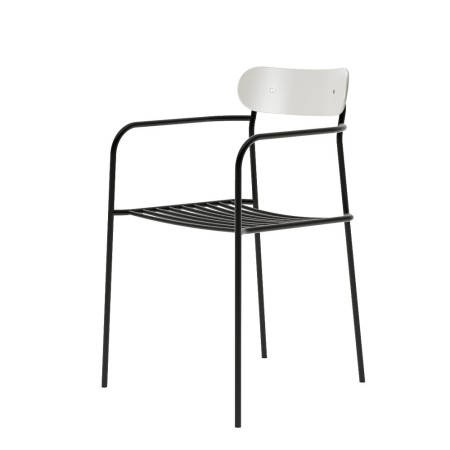 Chaise pour extérieurs en acier et plastique - modèle Uti