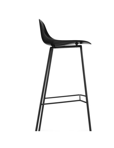 Chaise haute en noir - acier et plastique praticité et moderne - Pure Loop Mini 