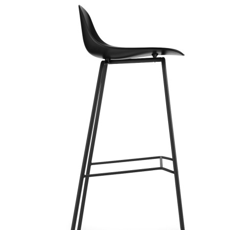 Chaise haute en noir - acier et plastique praticité et moderne - Pure Loop Mini 
