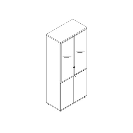 Vitrine design de bureau L. 80,1 x P. 43,2 x H. 183,3cm - A5404HZW - MDD