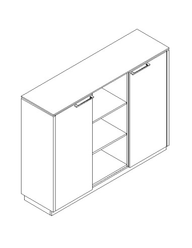 Crédence de bureau L. 152 x H. 116,7cm - Status - X3679 - MDD