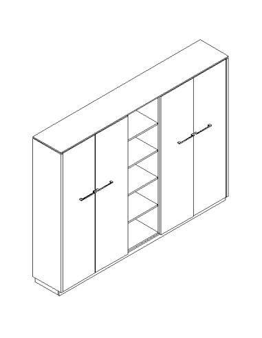 Armoire avec penderie L. 249,6 x H. 187,1 - X5129 - MDD - Status