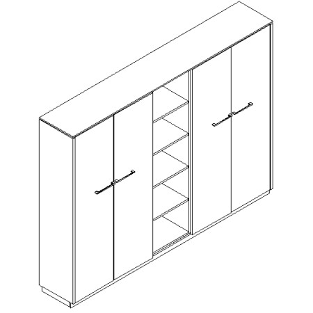 Armoire avec penderie L. 249,6 x H. 187,1 - X5129 - MDD - Status