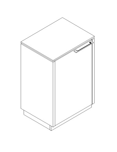  Armoire 1 porte battante L.54,4 x H. 82cm - Status - X26-27