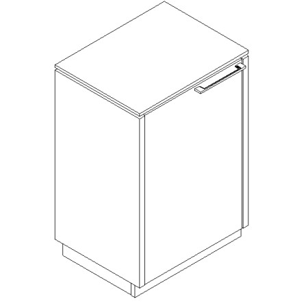  Armoire 1 porte battante L.54,4 x H. 82cm - Status - X26-27