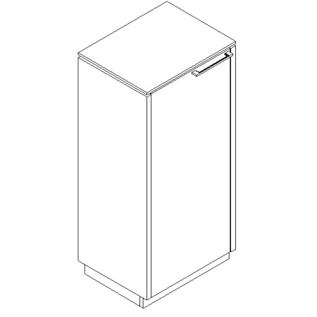 Armoire 1 porte battante L.54,4 x H. 116,7 - X36 - X37 - MDD