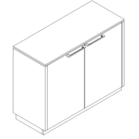 Armoire bureau 2 portes battantes L. 103,2 x H. 82cm - X21 - MDD - Status 2