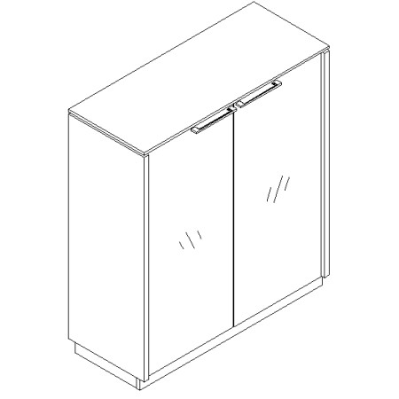 Armoire portes vitrées L. 103,2 x H. 116,7 - X35 - MDD - Suisse