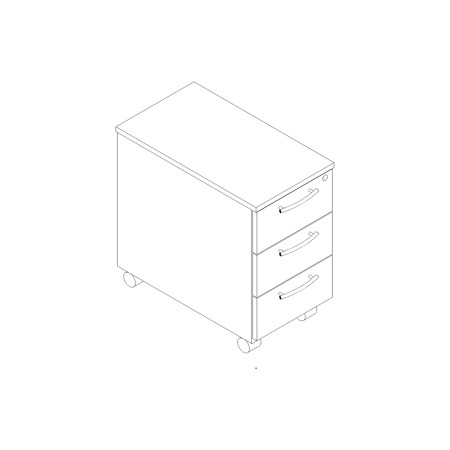 Rangement de bureau sur roulettes - KKT130 - MDD 2