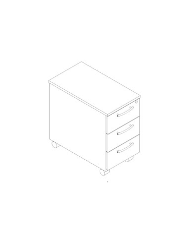 Rangement de bureau sur roulettes - KKT130 - MDD