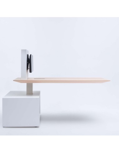 Table réunion design assis-debout avec écran - Gravity - GAV10