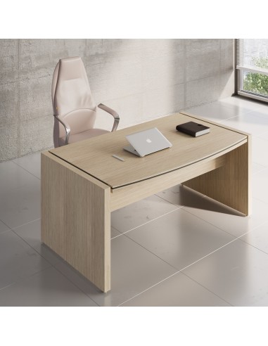 Bureau exécutif design en bois clair avec chaises de direction