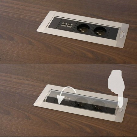 Option de médiabox pour grande table de conférence