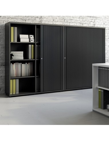 Rangement à rideaux L. 80  x P. 43,2 x H. 148,1cm - A4L04 - MDD