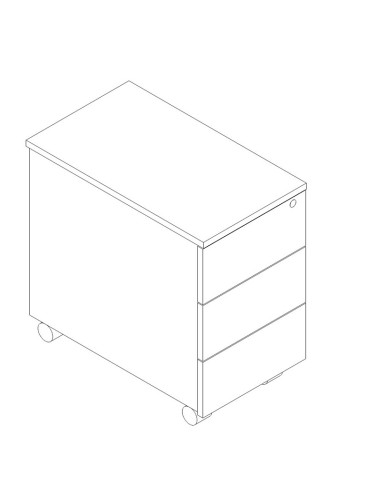 Caisson mobile 3 tiroirs design - KK110 - MDD