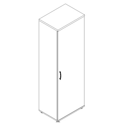 Penderie de bureau L. 60,2 x P. 43,2 x H. 183.3cm L. 60,2 x P. 43,2 x H. 183,3cm - MDD - A57P3 2