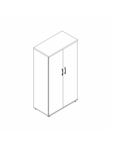 Armoire penderie vestiaire L. 80,2 x P. 43,2 x H. 148,1cm - MDD - A4204