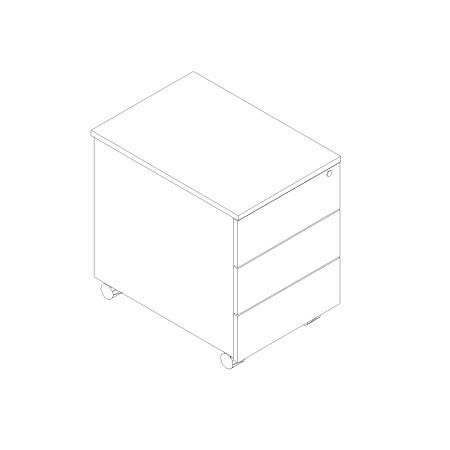 Caisson mobile 3 tiroirs 2