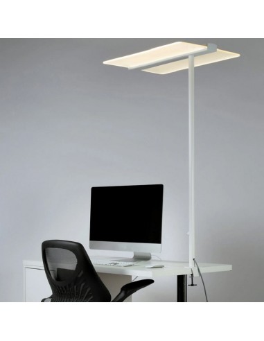 Lampadaire avec fixation de pince au plateau en option