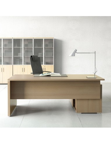 Bureau de direction avec rangement L. 216,4 / 190 x P. 180cm - QU19 - Quando - MDDD