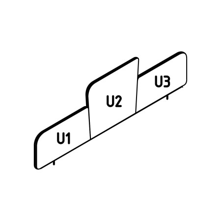 Cloison design bench tissu L. 159 x H. 36 - ZUT36 2