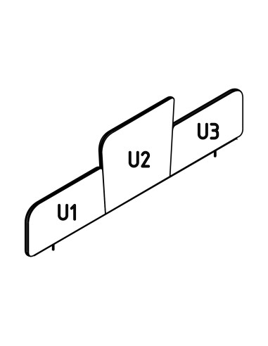 Cloison design bench tissu L. 159 x H. 36 - ZUT38