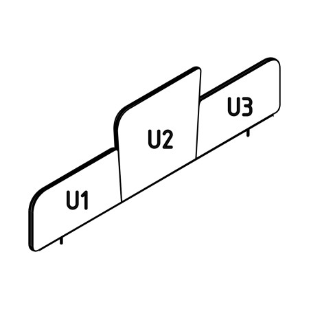 Cloison design bench tissu L. 159 x H. 36 - ZUT38