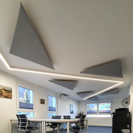 Panneau acoustique plafond suspendu triangulaire L. 90 x 90cm - MX14S