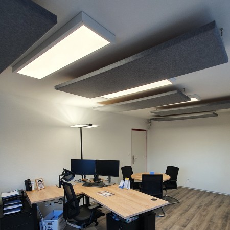 Panneau acoustique plafond suspendu - L. 180 x H. 4.5 x P. 60cm - MX08S