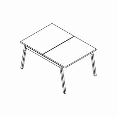 Bureau bench design L. 100 x 141 - BOW48 - MDD
