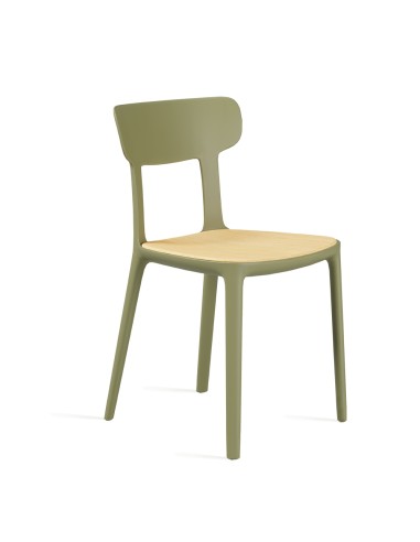 Chaise design bois et plastique – modèle Canova Wood