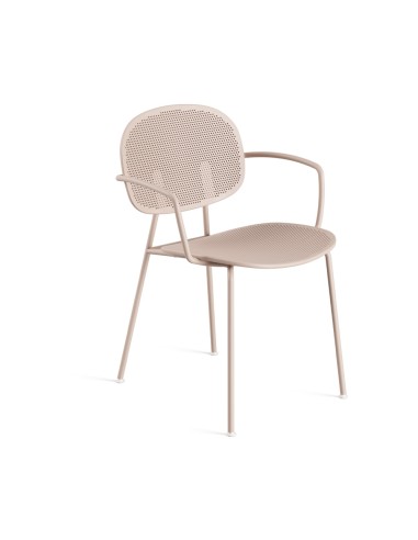 Tondina Slim – Chaise de jardin avec accoudoirs, légère, empilable et résistante aux intempéries